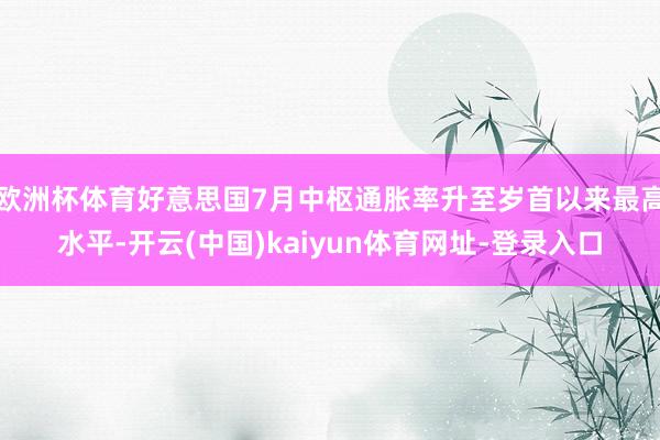 欧洲杯体育好意思国7月中枢通胀率升至岁首以来最高水平-开云(中国)kaiyun体育网址-登录入口
